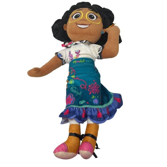 Disney‎ Encanto Mirabel Madrigal Plush Doll 17" Embroidered Dress Black Hair - Picture 2 of 3